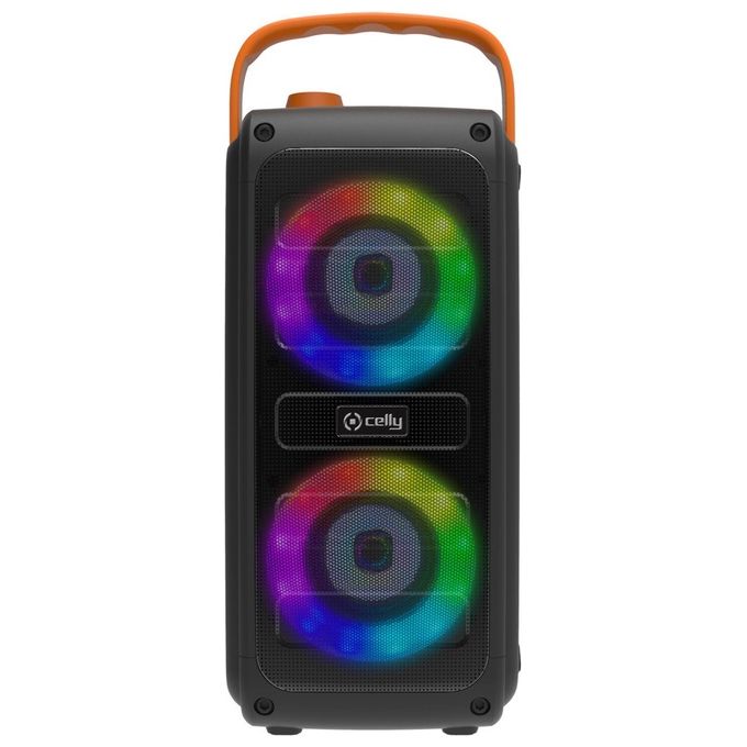 Celly KIDSPARTYRGB Cassa Bluetooth da Festa 20W Wireless Karaoke Microfono Luci RGB MicroSD colore Nero