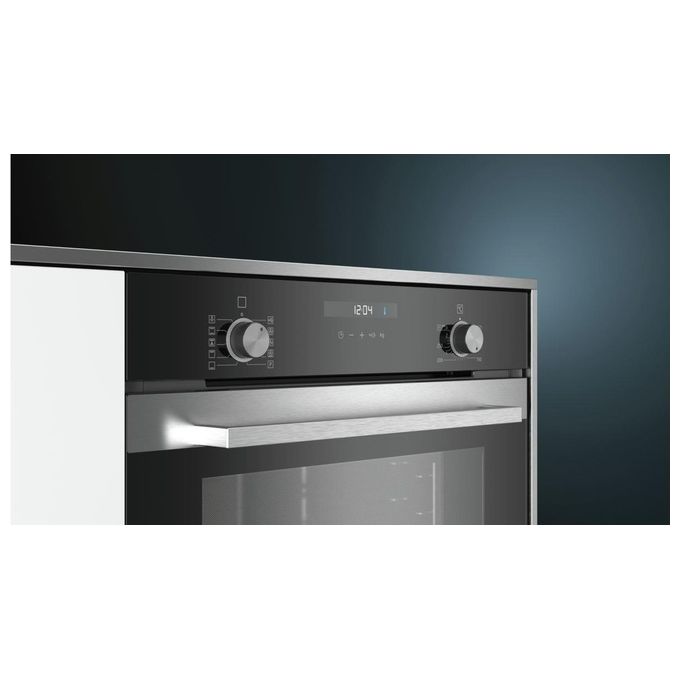 Siemens HB337A0S0 Serie IQ500 Forno da incasso elettrico 71 L Classe A Aria calda 3D Plus funzione pizza ecoClean Plus (59.5x59.4x54.8 cm) colore Nero acciaio inox
