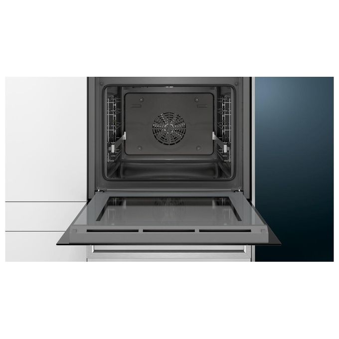 Siemens HB337A0S0 Serie IQ500 Forno da incasso elettrico 71 L Classe A Aria calda 3D Plus funzione pizza ecoClean Plus (59.5x59.4x54.8 cm) colore Nero acciaio inox