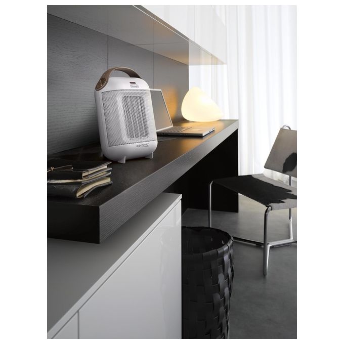 De'Longhi HFX30C18.IW Capsule Termoventilatore Ceramico 1800W 2 Potenze Protezione Antigelo Ventilazione Estiva colore Bianco