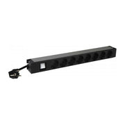 Legrand 646823 LCS3 PDU 19'' 1U 8 Prese Schuko 2P+E 16A 3m Interruttore Luminoso IP40 colore Nero