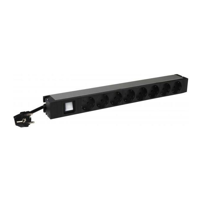 Legrand 646823 LCS3 PDU 19'' 1U 8 Prese Schuko 2P+E 16A 3m Interruttore Luminoso IP40 colore Nero