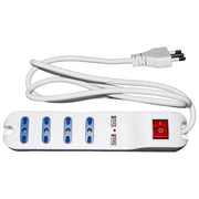 Link LKMP04USB Multipresa 4 Prese Universali Ita 10-16A Spina 16A con Interruttore con 2 Prese Usb