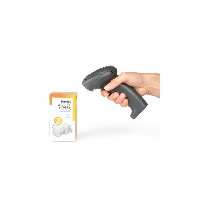 Hamlet HBCS1D10W Scanner per Codici a Barre Palmare 300 Scan-Sec con Decodifica Bluetooth