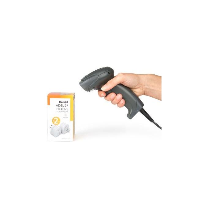 Hamlet HBCS2D100U Scanner per Codici a Barre Palmare 300 Scan-Sec con Decodifica USB