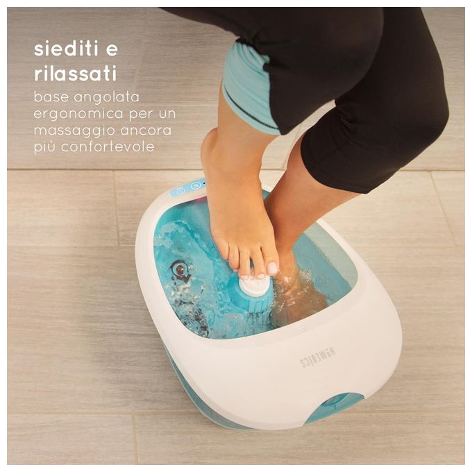 Homedics Pediluvio Massaggiatore Piedi Idromassaggio Magnetoterapia Vibrazione Mantenimento Temperatura 40°C