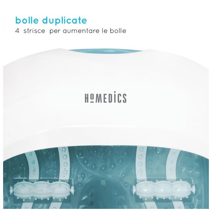 Homedics Pediluvio Massaggiatore Piedi Idromassaggio Magnetoterapia Vibrazione Mantenimento Temperatura 40°C