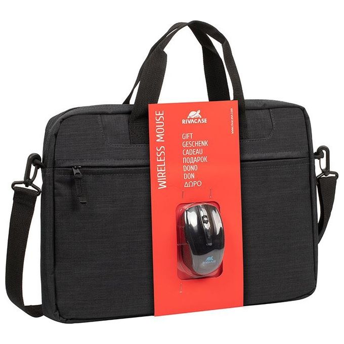 Rivacase Borsa per Notebook 15,6'' con Wireless Mouse