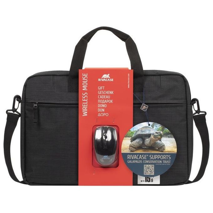 Rivacase Borsa per Notebook 15,6'' con Wireless Mouse