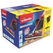Vileda Revolution Sistema Lavapavimenti con Secchio Strizzatore e Piastra con 2 Panni in Microfibra