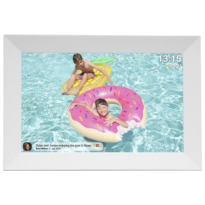 Denver PFF-1024W Frameo Cornice Digitale 10.1'' IPS 1280x800 16GB WiFi Touchscreen microSD colore Bianco