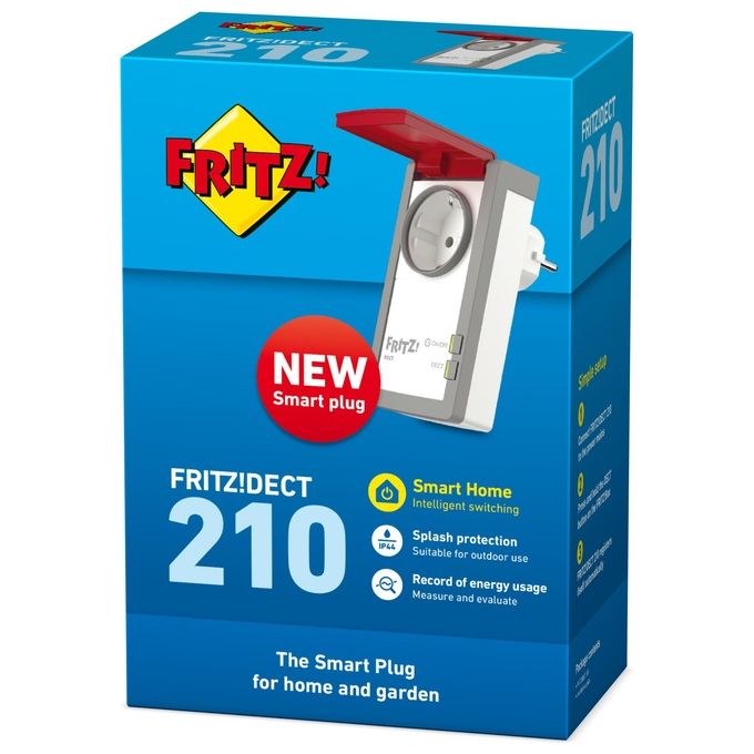 Fritz! DECT 210 INTERNATIONAL Presa Intelligente Rosso-Bianco 1,5W