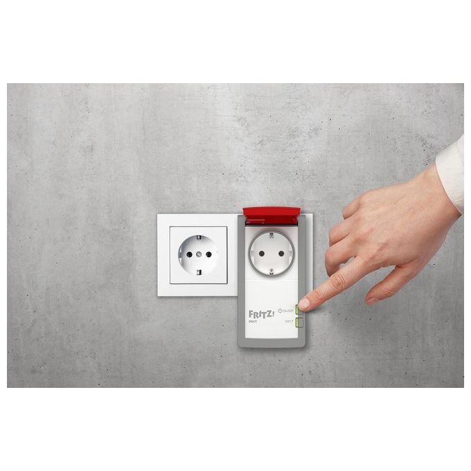 Fritz! DECT 210 INTERNATIONAL Presa Intelligente Rosso-Bianco 1,5W