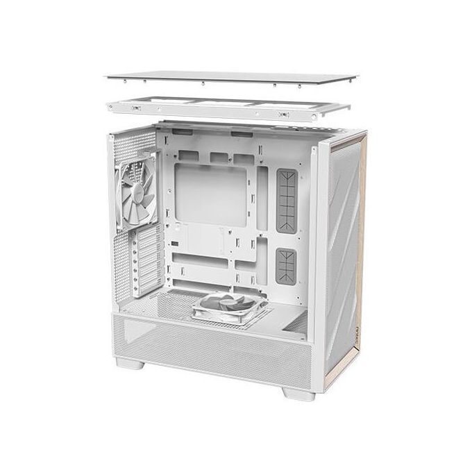 Antec FLUX WHITE Case PC Mid Tower con Vetro Temperato e Pannello Frontale in Legno di Betulla Supporto Radiatore 420 mm 5 Ventole PWM Incluse colore Bianco