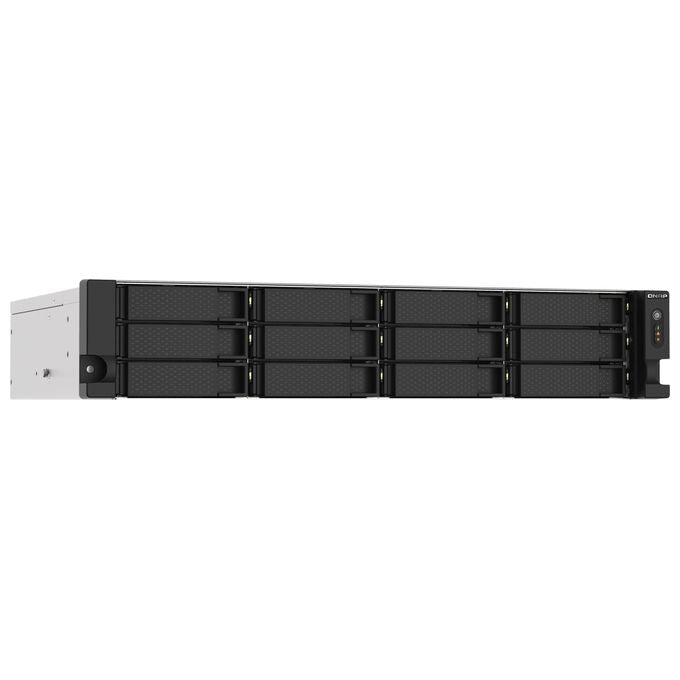 QNAP TS-1273AU-RP-8G TS-1273AU-RP-8G NAS Rack 2U Ryzen V1500B 8 GB DDR4 12 Bay 2.5GbE colore Nero Grigio Alluminio