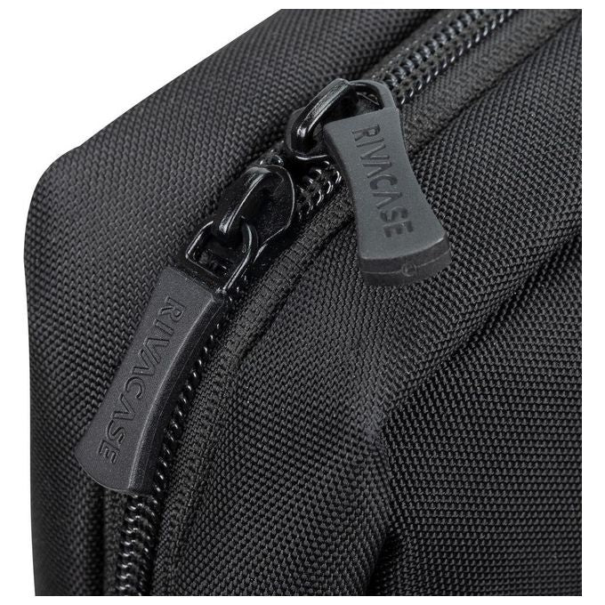 Rivacase 7531 Alpendorf Borsa Ventiquattrore per Notebook fino a 16'' in Poliestere Riciclato RPET con Tasca Imbottita e Tracolla Rimovibile colore Nero