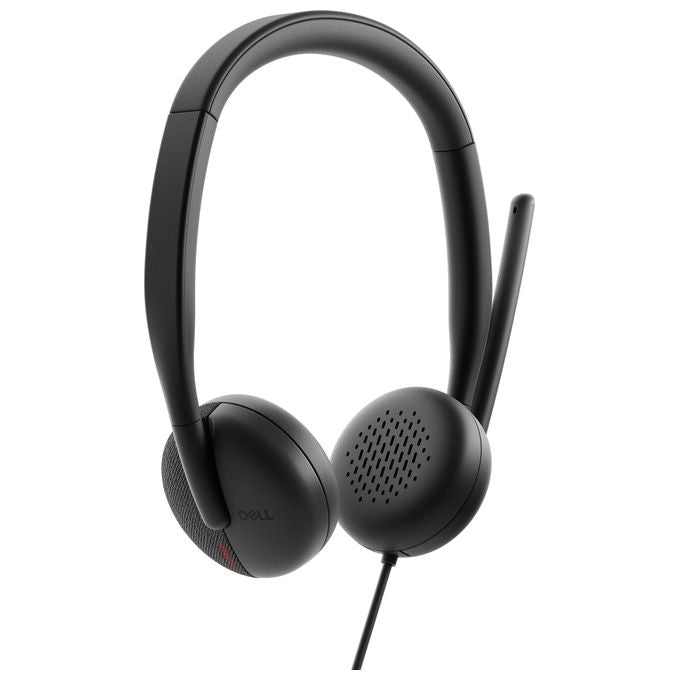 Dell WH3024 Auricolare Cablato a Padiglione USB Tipo-C Cancellazione Rumore AI Certificato Teams Zoom colore Nero