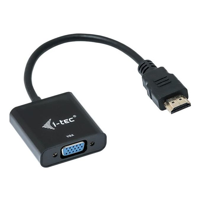 I-Tec HDMI2VGAADA Cavo e Adattatore Video 0.15mt Hdmi Vga Nero