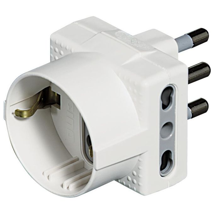 Bticino Adattatore Multiplo 16A 2P+t Standard Italiano 220-250V Bianco
