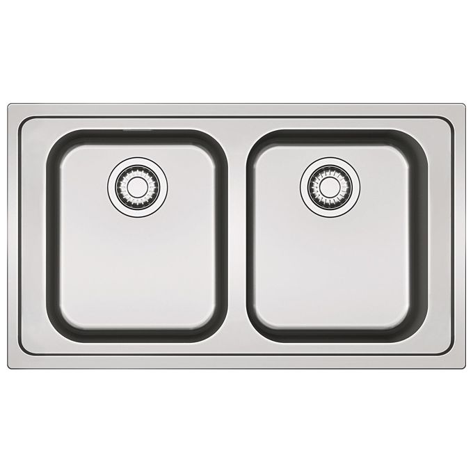 Franke 101.0358.335 RPX620 Lavello ad incasso 2 vasche 86x50 cm Acciaio Inox Satinato