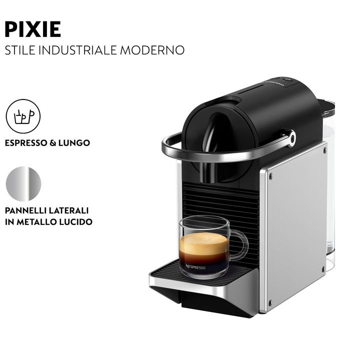 De'Longhi EN127.BL Pixie Macchina da caffe' a Capsule Automatica 1 L 19 bar 1260 W colore Nero Blu Argento
