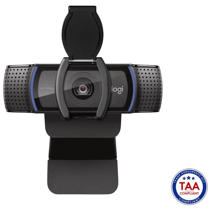 Logitech C920E Webcam Full HD 1080p 30fps USB campo visivo 78° doppio microfono privacy pop-up colore Nero