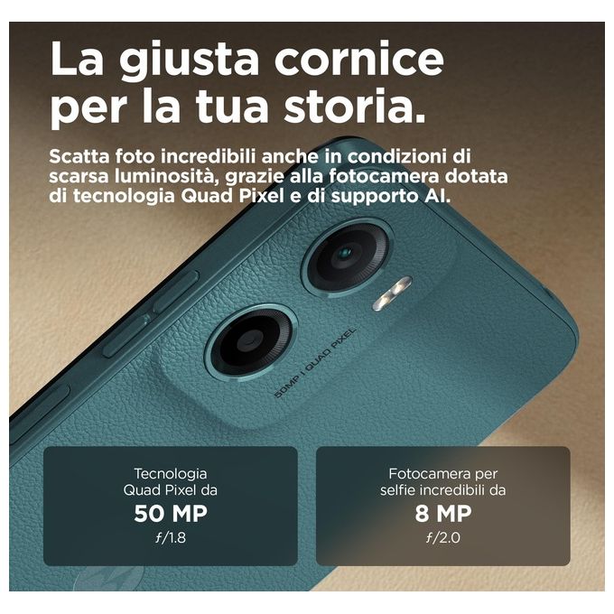 Motorola PB6L0010IT Moto G05 Smartphone 4G 6.67'' 4 GB 256 GB Android 15 Batteria 5200 mAh colore Forest Green