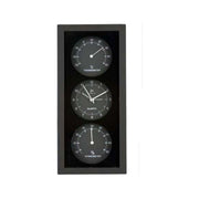 Lowell Orologio da Parete-Tavolo con Termometro-Igrometro Nero