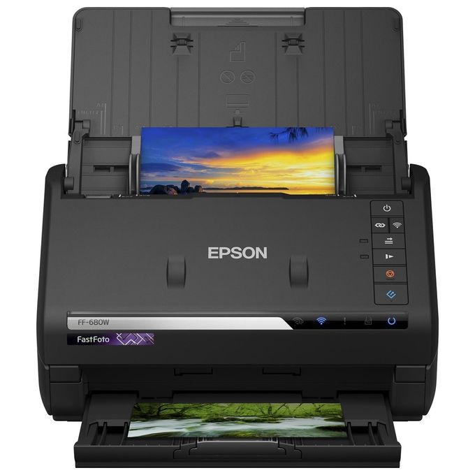 Epson B11B237401 FastFoto FF-680W Scanner Documenti Duplex A4 600x600 DPI 45 ppm Wi-Fi USB 3.0