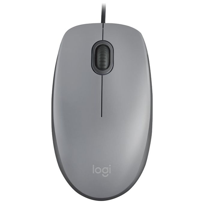 Logitech M110 Mouse Ambidestro USB tipo A Ottico 1000 DPI Mid Gray