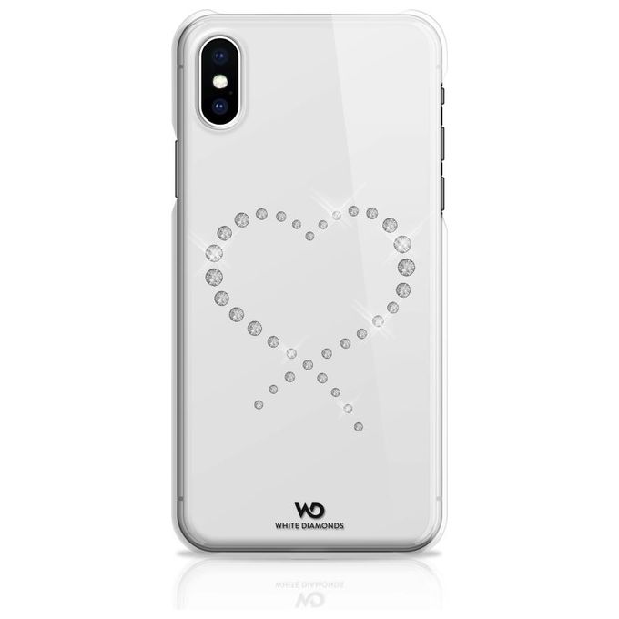 White Diamonds Eternity Cover per iPhone XS-X Bianco