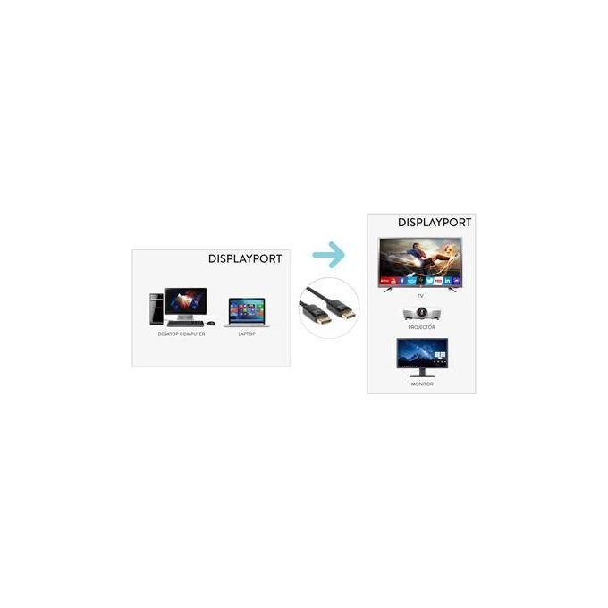 Hamlet Cavo dello Schermo DisplayPort M a DisplayPort M DisplayPort 1.3 1,8mt Supporto 5K