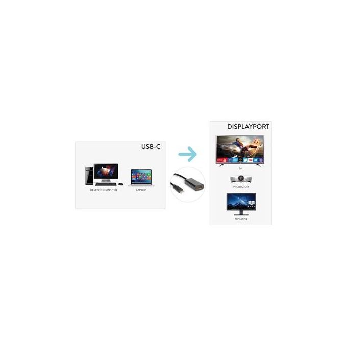 Hamlet Adattatore dello Schermo Usb-C M a DisplayPort F Usb 3.1 Supporto 4K