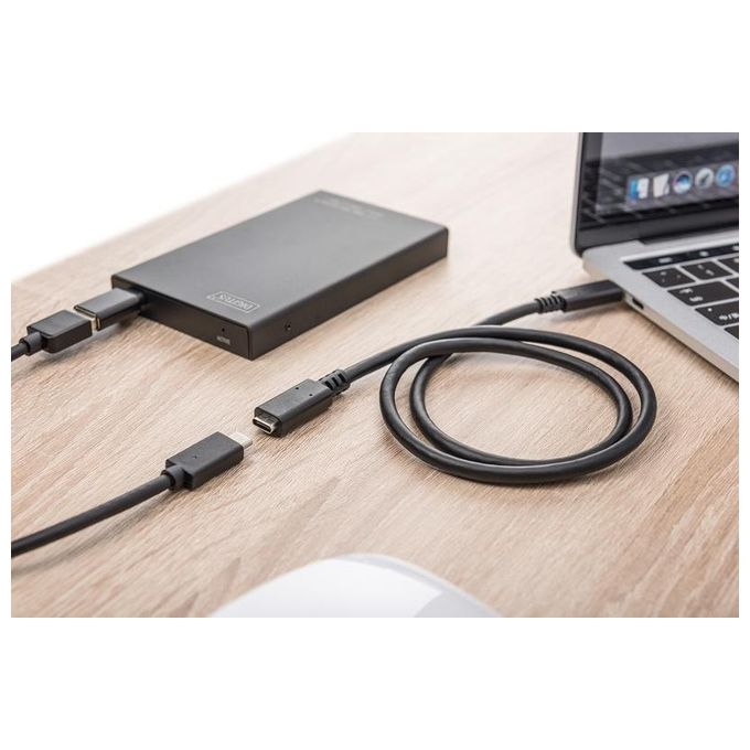 Digitus cavo prolunga usb 3.1 (gen 2) tipo c maschio-femmina mt 0,7