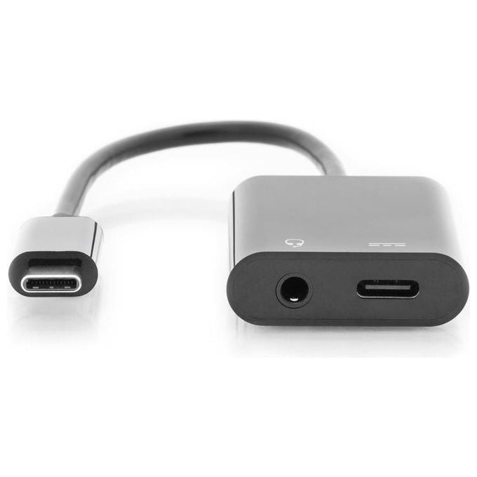 Assmann Cavo Splitter Usb Tipo-C a Usb Tipo-C con Connettore 3,5mm Stereo