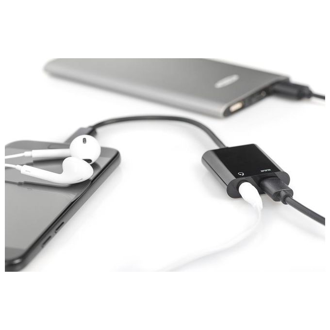 Assmann Cavo Splitter Usb Tipo-C a Usb Tipo-C con Connettore 3,5mm Stereo