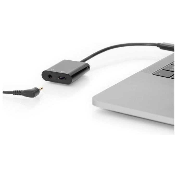 Assmann Cavo Splitter Usb Tipo-C a Usb Tipo-C con Connettore 3,5mm Stereo