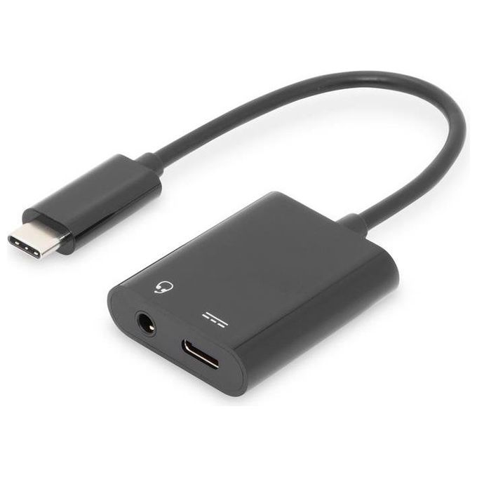 Assmann Cavo Splitter Usb Tipo-C a Usb Tipo-C con Connettore 3,5mm Stereo