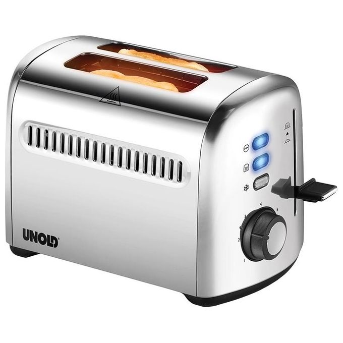 Unold Toper 2 Retro Tostapane a 2 Fette 950W in Acciaio Inox