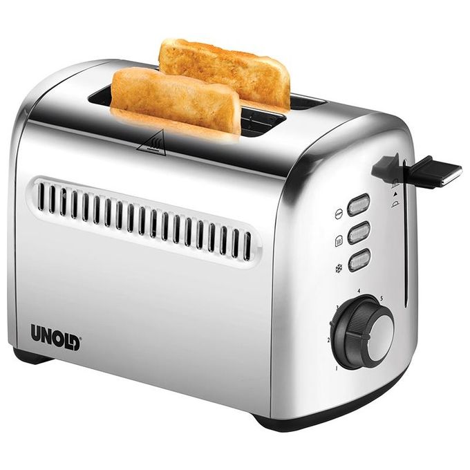 Unold Toper 2 Retro Tostapane a 2 Fette 950W in Acciaio Inox
