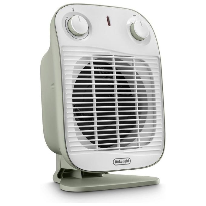 DeLonghi HFS50B20GR Vertical Edge Termoventilatore Verticale Potenza 2000 W Timer Bianco-Verde