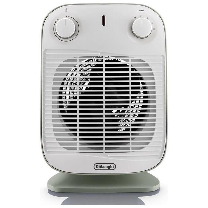 DeLonghi HFS50B20GR Vertical Edge Termoventilatore Verticale Potenza 2000 W Timer Bianco-Verde