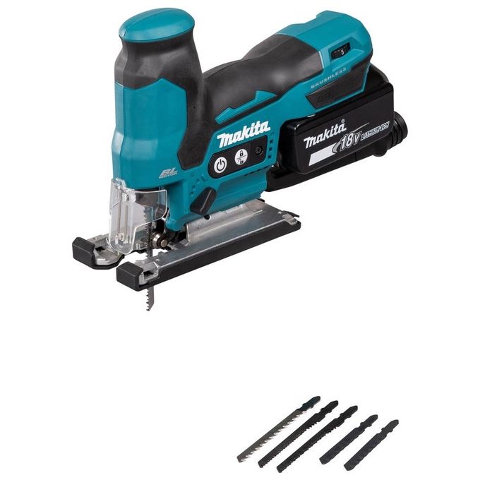 Makita DJV185RF1J seghetto alternativo a batteria 18 V motore brushless 3000 spm cambio lama senza utensili colore Verde