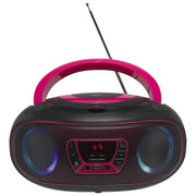 Denver 111141300011 TCL-212BT PINK Lettore CD Portatile con Bluetooth Riproduzione MP3 Radio FM Altoparlanti Integrati 4 W colore Nero Rosa