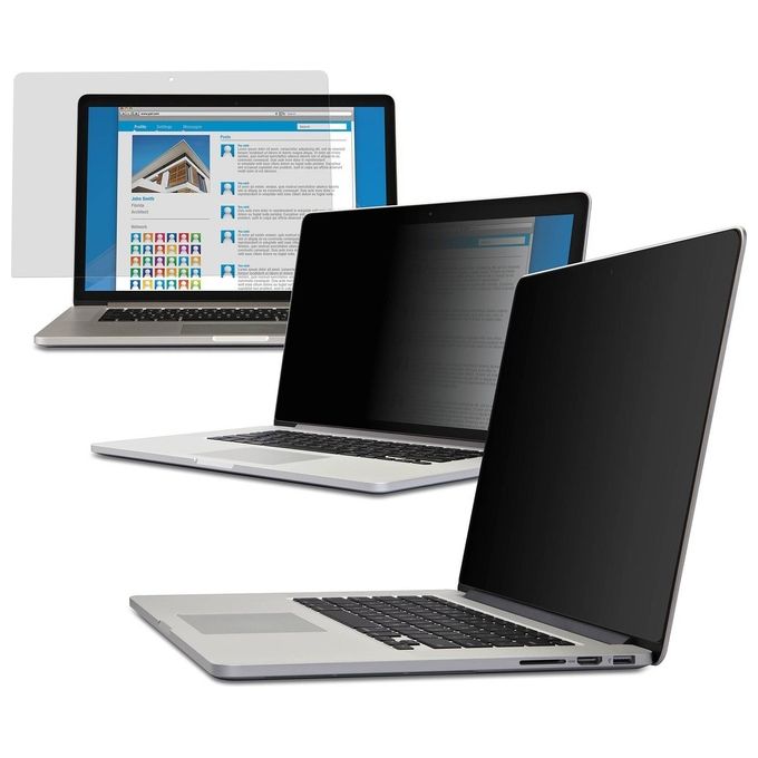 V7 PS12.3W2TS-2E Filtro Privacy 12.3'' Touch Screen Frameless Ratio 3:2 Reversibile Opaco Lucido colore Nero