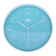 Trevi OM 3508 S Orologio da Parete 30cm Movimento Silenzioso Numeri in Rilievo Turchese