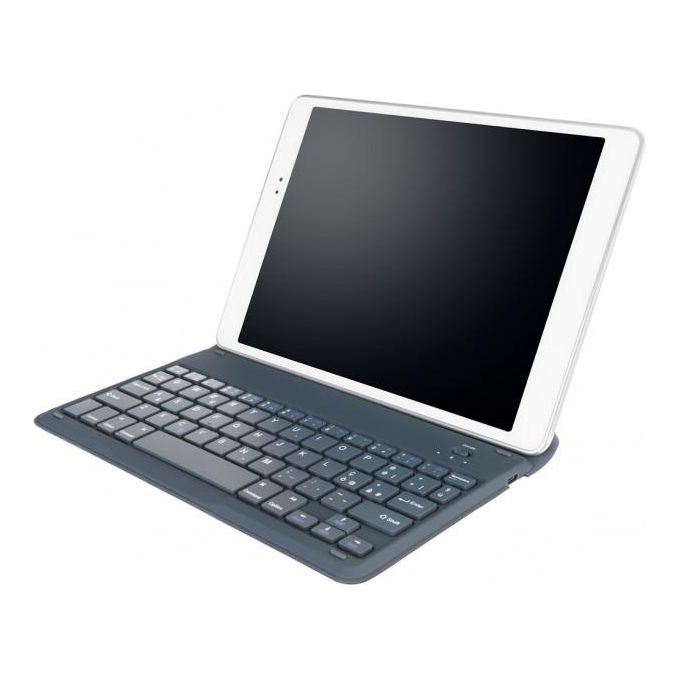 Tucano Custodia con Tastiera Bluetooth e Supporto Incorporato per Tablet Fino 10'' Blu