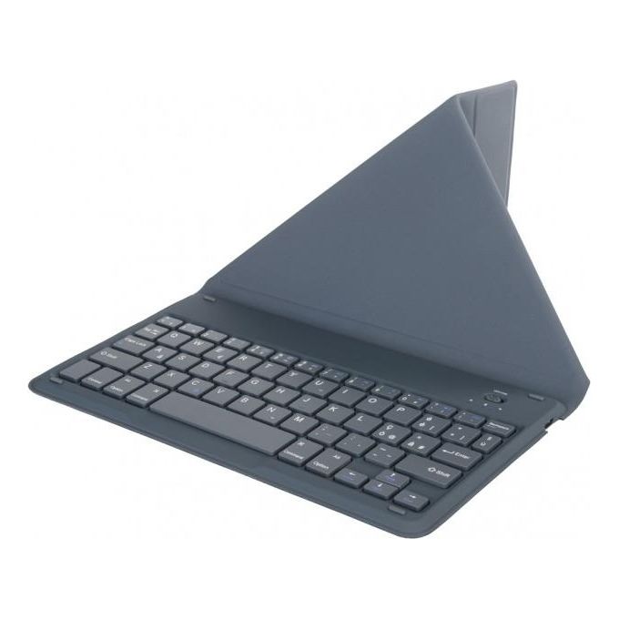 Tucano Custodia con Tastiera Bluetooth e Supporto Incorporato per Tablet Fino 10'' Blu