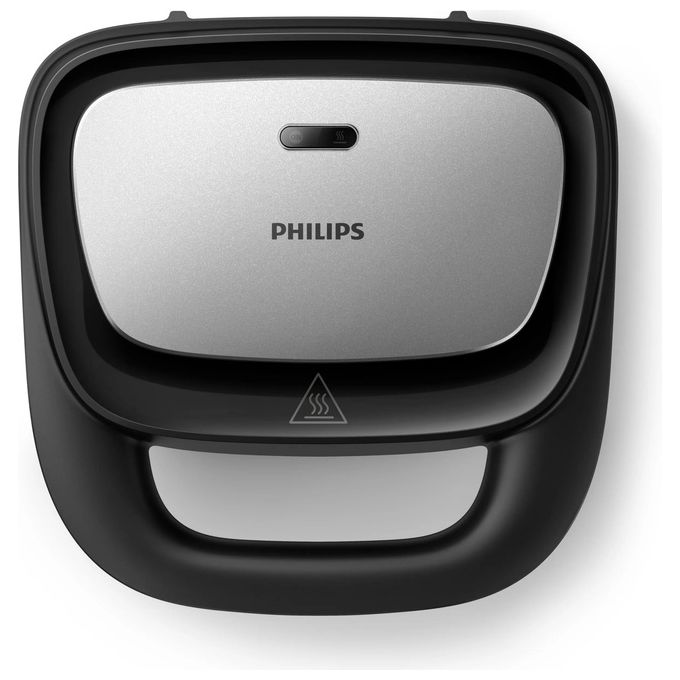 Philips HD2350-80 Serie 5000 Tostiera per Panini Sandwich e Waffle 3 Piastre Antiaderenti Removibili 750W colore Nero