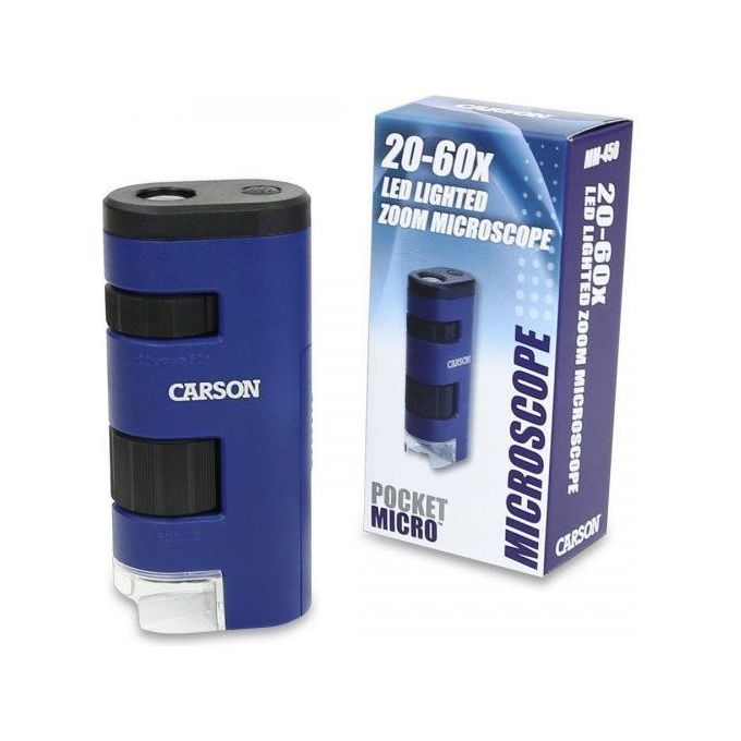 Carson PocketMicro Microscopio Tascabile con Micro Led 20x-60x